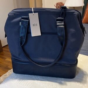 BÉIS Navy Blue convertible mini weekender